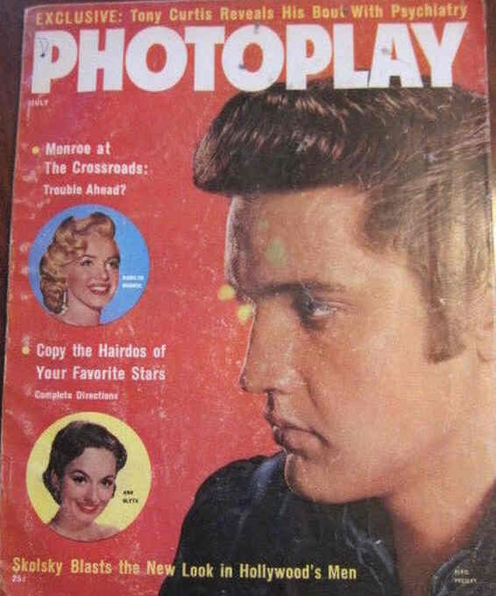 PHOTOPLAY magazine side cover Issue 554 July 1957