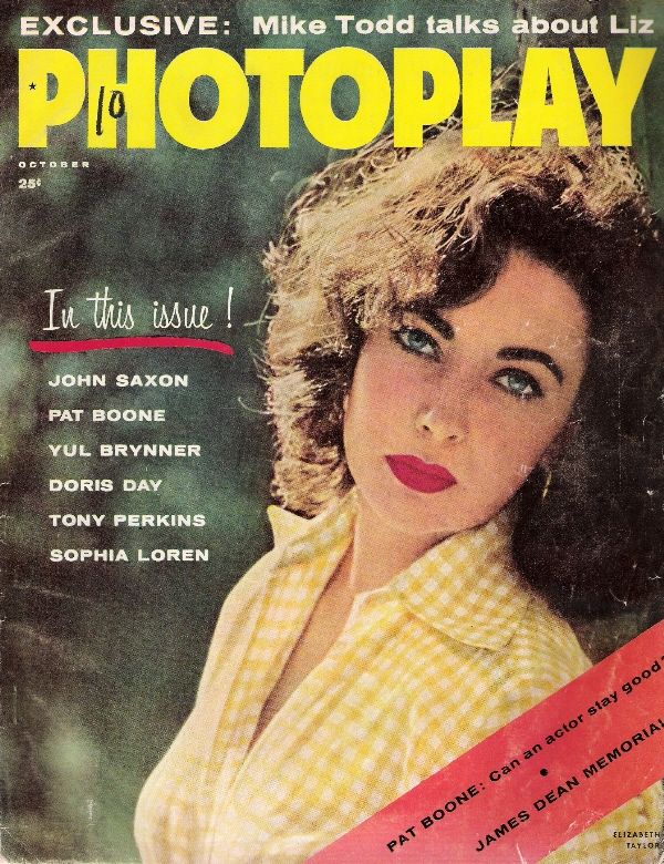 PHOTOPLAY magazine side cover Issue 557 October 1957