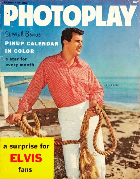 PHOTOPLAY magazine side cover Issue 561 February 1958