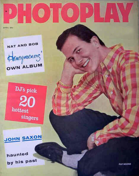 PHOTOPLAY magazine side cover Issue 563 April 1958