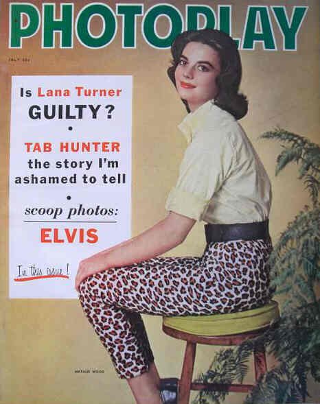 PHOTOPLAY magazine side cover Issue 566 July 1958