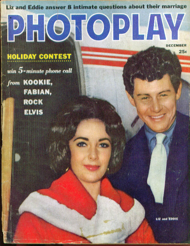 PHOTOPLAY magazine side cover Issue 583 December 1959