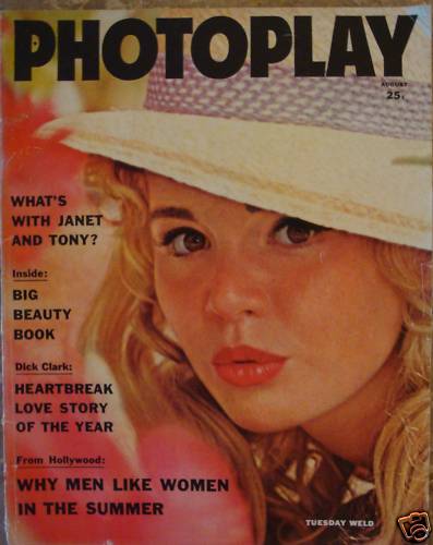 PHOTOPLAY magazine side cover Issue 603 August 1961