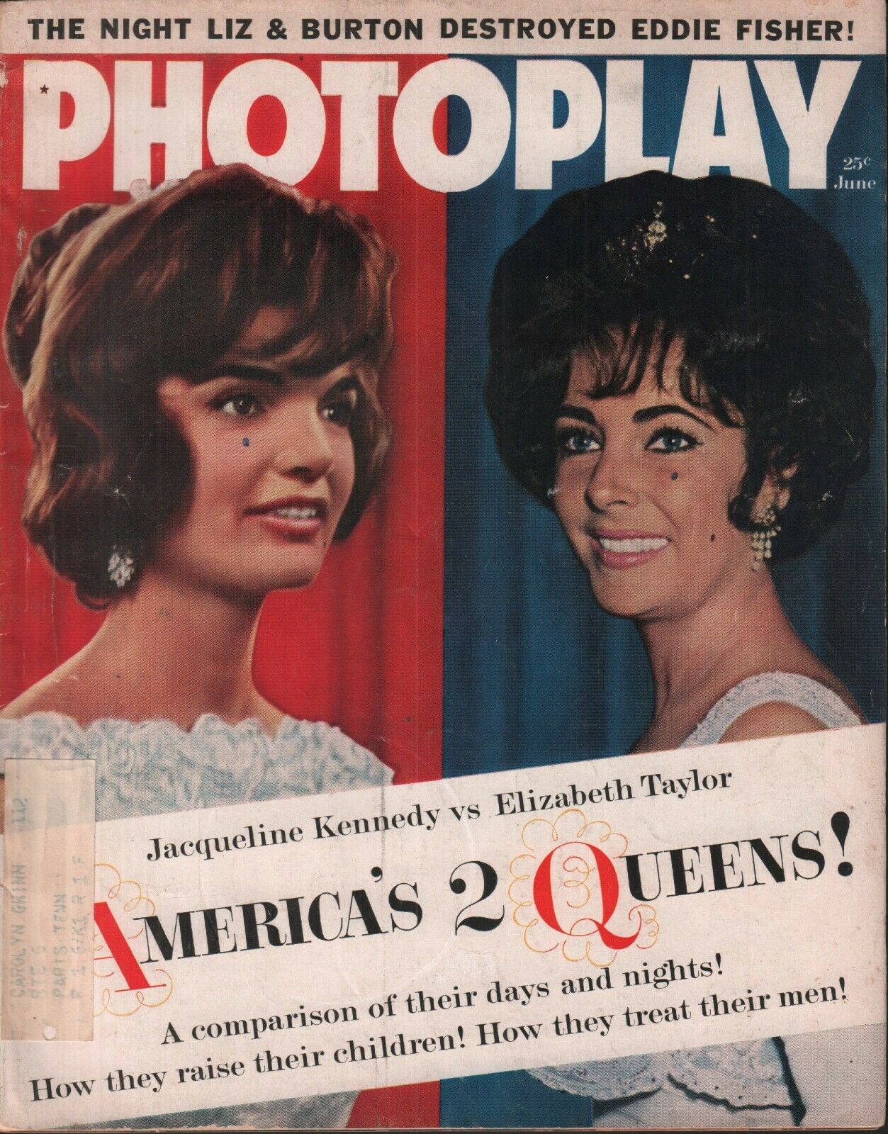 PHOTOPLAY magazine side cover Issue 613 June 1962