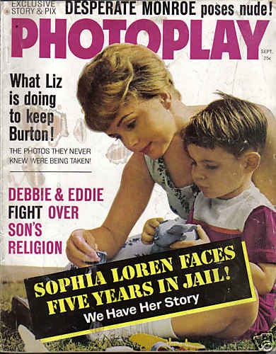 PHOTOPLAY magazine side cover Issue 616 September 1962