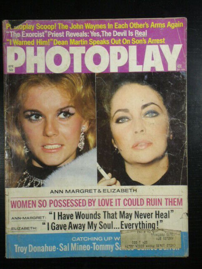 PHOTOPLAY magazine side cover Issue 755 April 1974