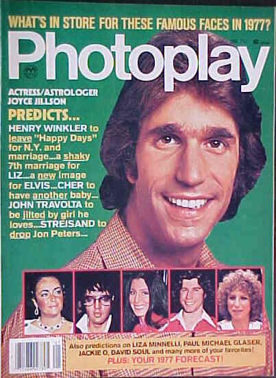 PHOTOPLAY magazine side cover Issue 788 January 1977