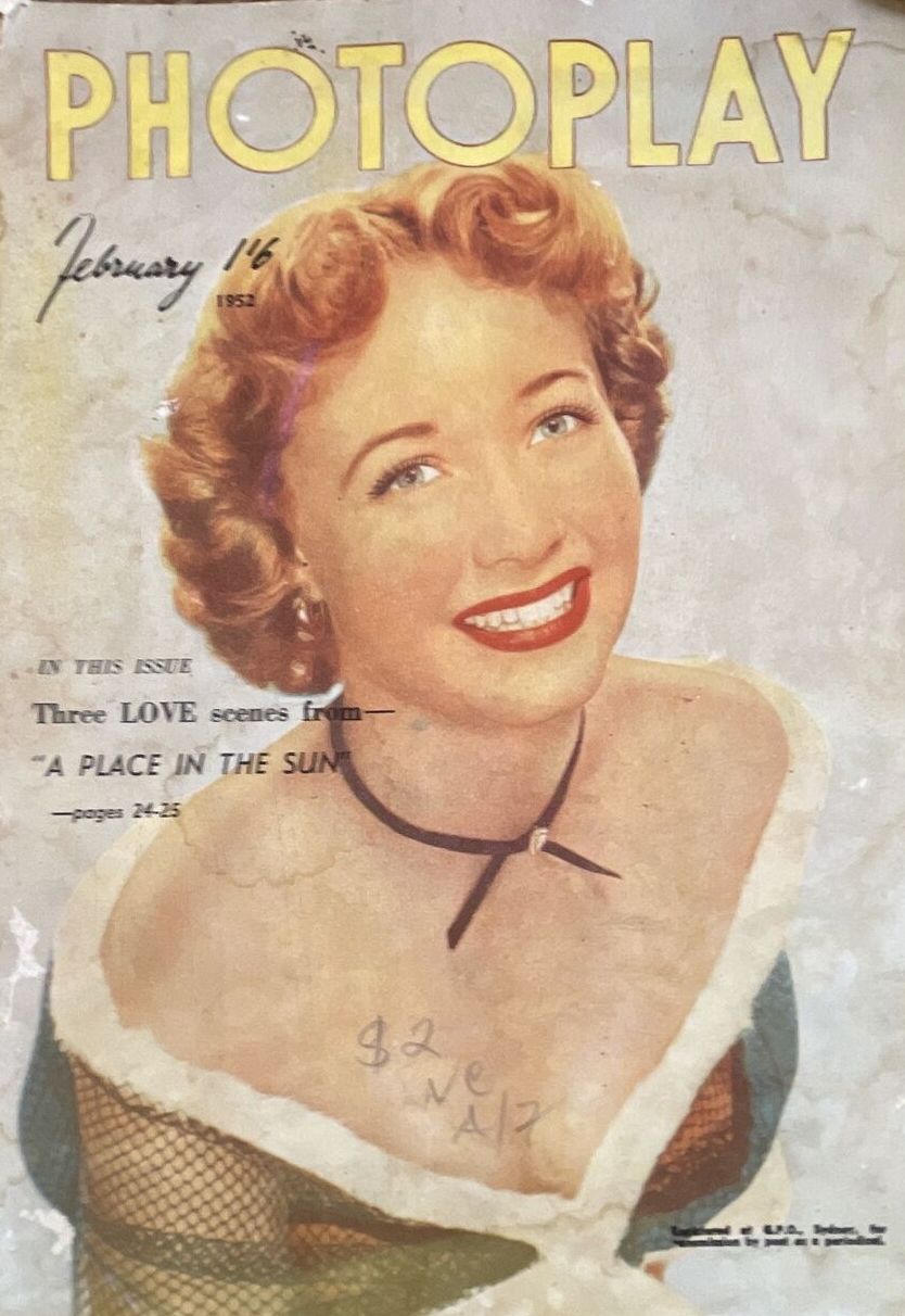 PHOTOPLAY (Au) magazine side cover  February 1952