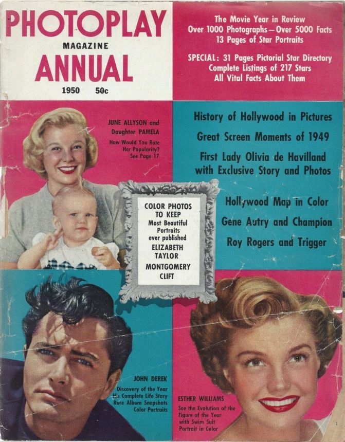 PHOTOPLAY magazine side cover Annual 1950