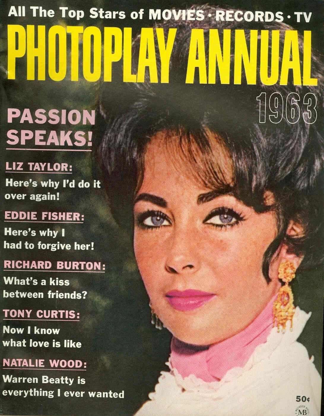 PHOTOPLAY magazine side cover Annual 1963