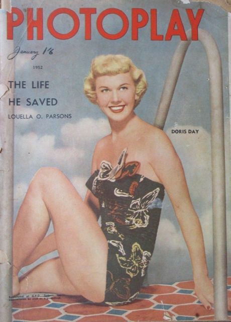 PHOTOPLAY (Au) magazine side cover January 1952