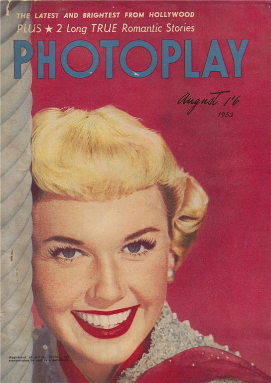 PHOTOPLAY (Au) magazine side cover August 1952