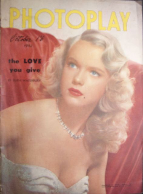 PHOTOPLAY (Au) magazine side cover October 1952