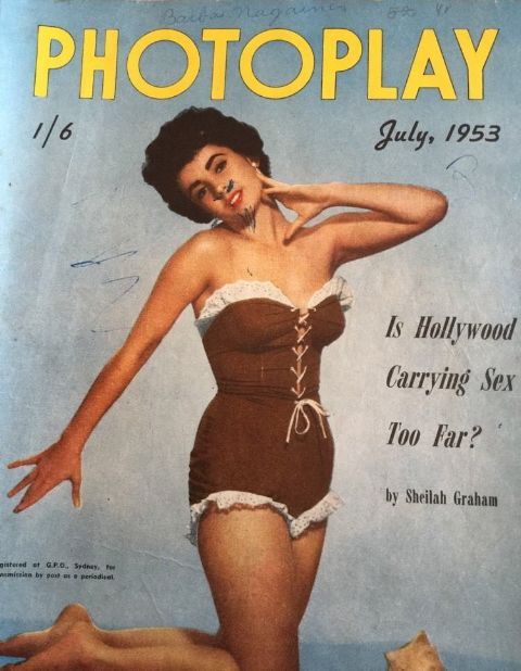 PHOTOPLAY (Au) magazine side cover July 1953