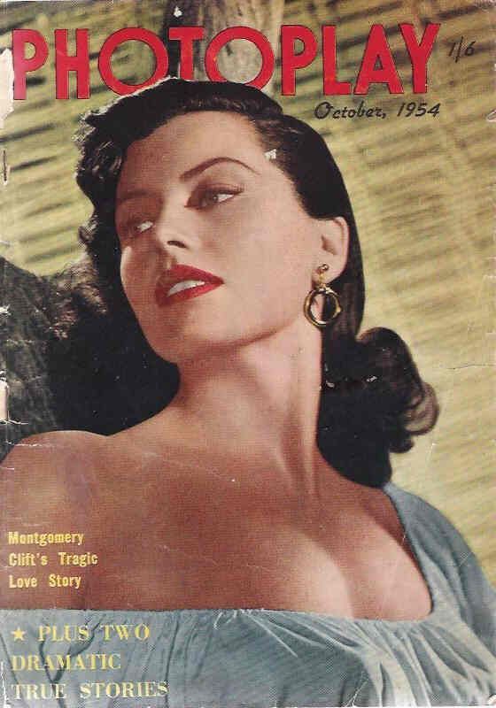 PHOTOPLAY (Au) magazine side cover October 1954