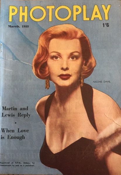 PHOTOPLAY (Au) magazine side cover March 1955