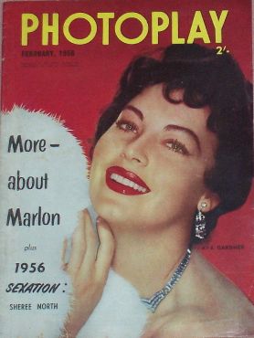 PHOTOPLAY (Au) magazine side cover February 1956