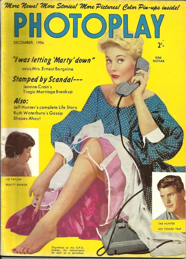 PHOTOPLAY (Au) magazine side cover December 1956
