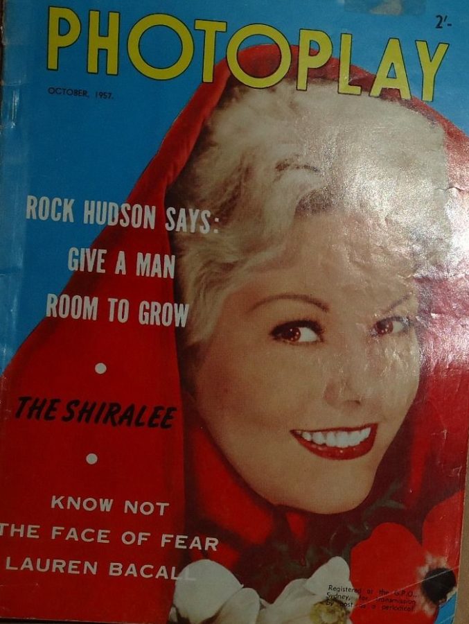 PHOTOPLAY (Au) magazine side cover October 1957