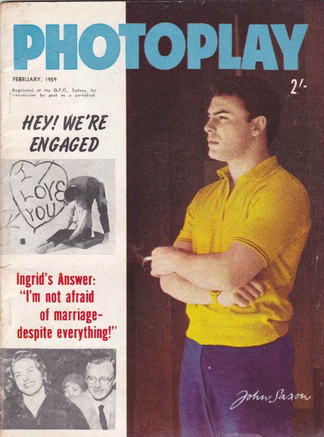 PHOTOPLAY (Au) magazine side cover February 1959