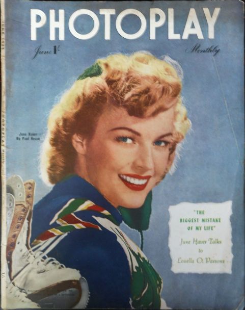 PHOTOPLAY (Au) magazine side cover  Vol 5 No  3  June 1948