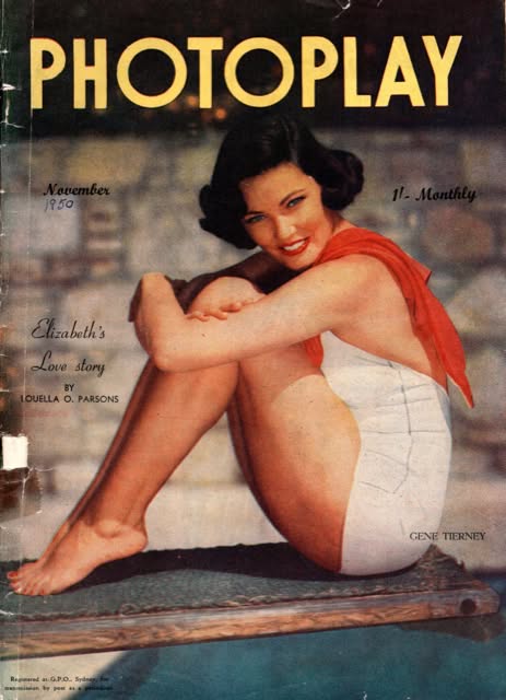 PHOTOPLAY (Au) magazine side cover  Vol 10 No 2  November 1950