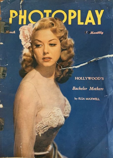 PHOTOPLAY (Au) magazine side cover  March 1951