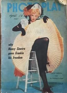 PHOTOPLAY (Au) magazine side cover  April 1952