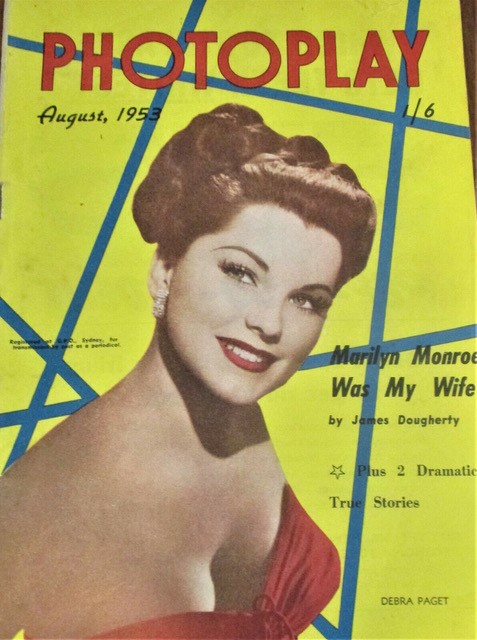 PHOTOPLAY (Au) magazine side cover  August 1953