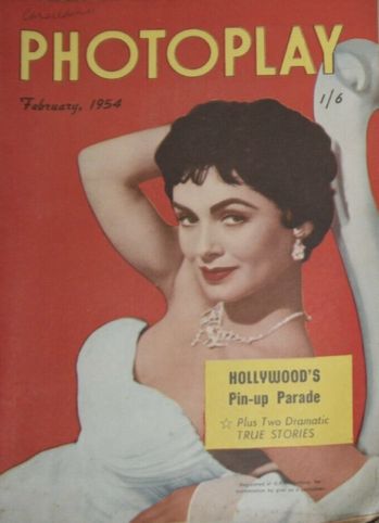 PHOTOPLAY (Au) magazine side cover  February 1954
