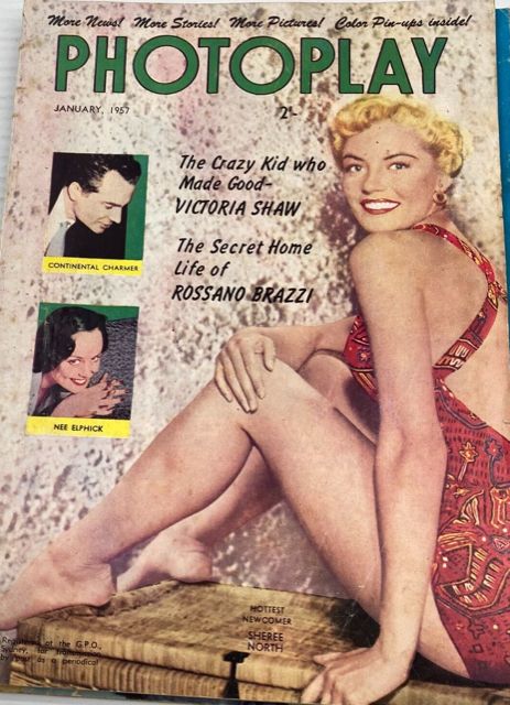 PHOTOPLAY (Au) magazine side cover  January 1957