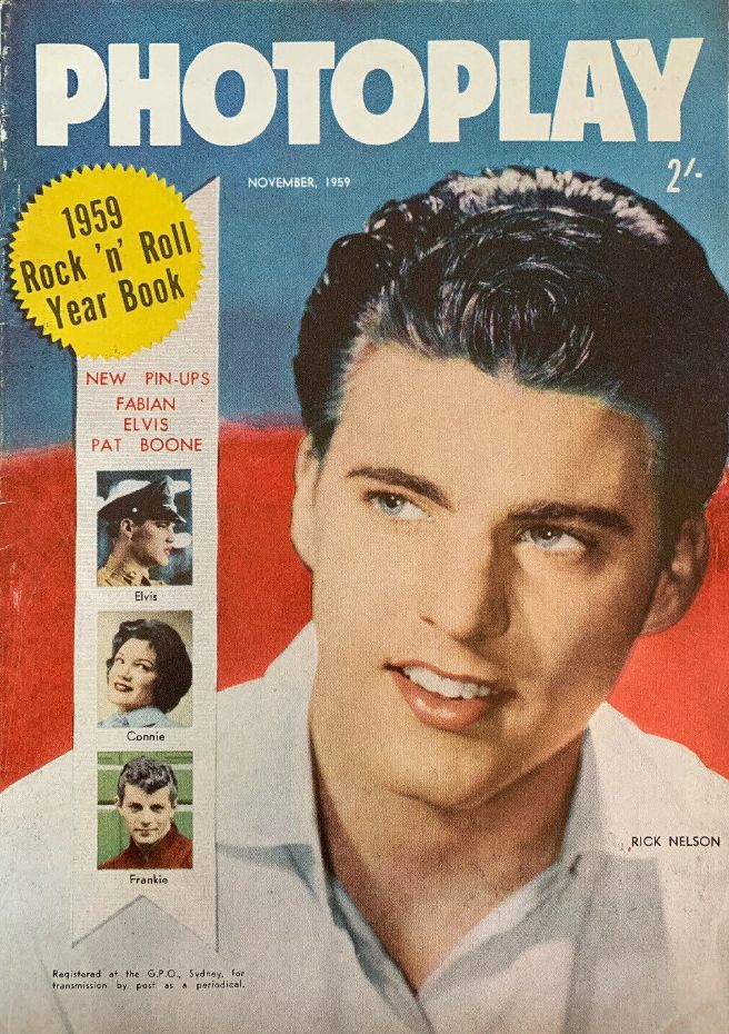PHOTOPLAY (Au) magazine side cover November 1959
