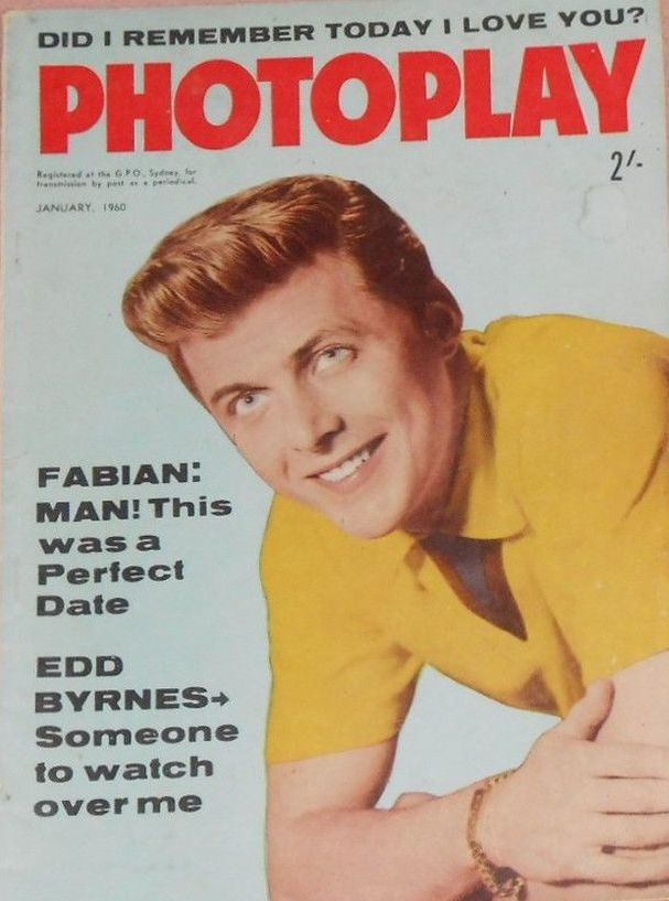 PHOTOPLAY (Au) magazine side cover January 1960