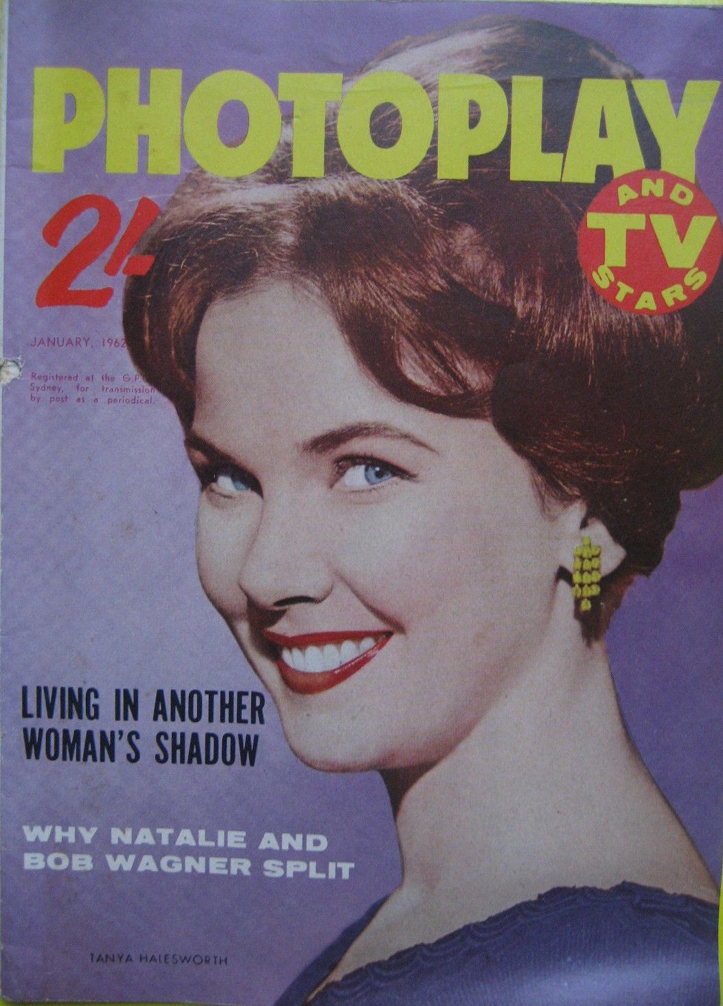 PHOTOPLAY (Au) magazine side cover January 1962