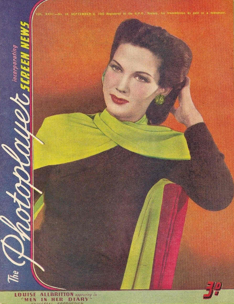 PHOTOPLAYER | THE magazine side cover  Vol 23 # 18 8 September 1945