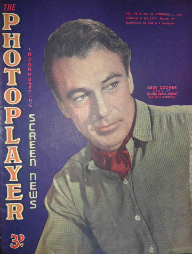 PHOTOPLAYER | THE magazine side cover  Vol 23 # 39 2 February 1946