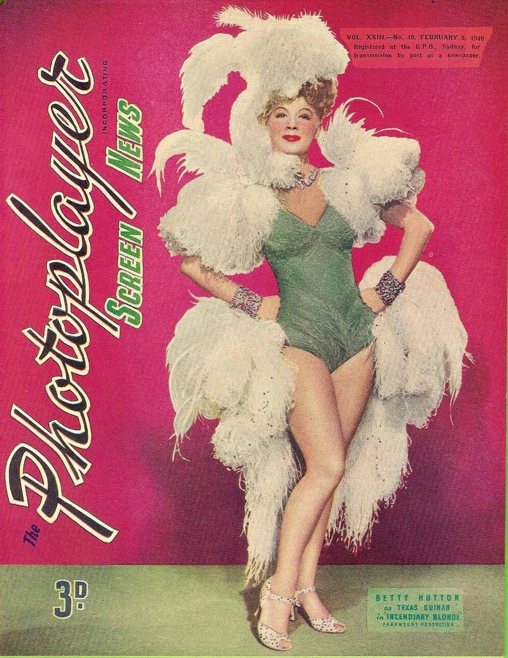 PHOTOPLAYER | THE magazine side cover  Vol 23 # 40 9 February 1946