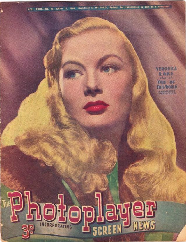 PHOTOPLAYER | THE magazine side cover  Vol 23 No 49 13 April 1946
