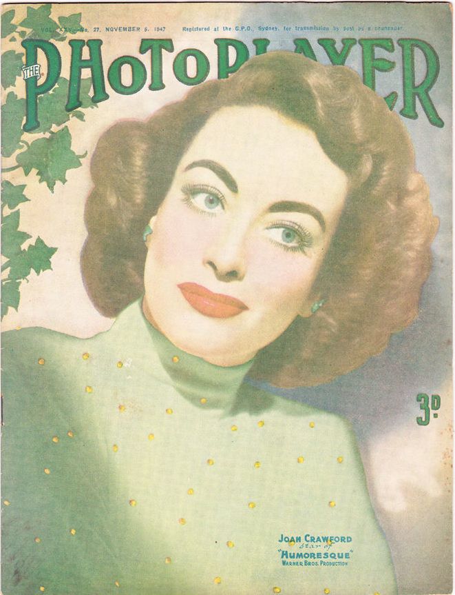 PHOTOPLAYER | THE magazine side cover  Vol 25 No 27 8 November 1947