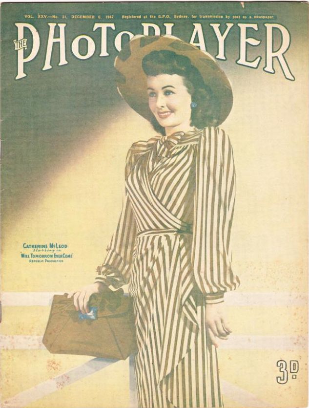 PHOTOPLAYER | THE magazine side cover  Vol 25 No 31 6 December 1947