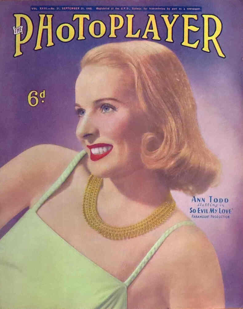 PHOTOPLAYER | THE magazine side cover  Vol 26 # 21 25 September 1948