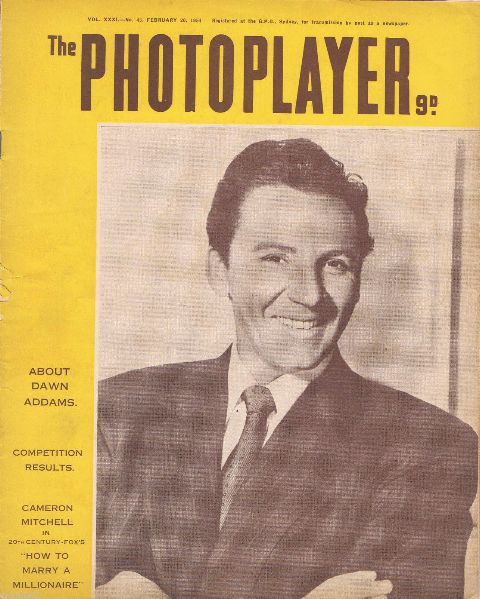 PHOTOPLAYER | THE magazine side cover  Vol 31 # 43 20 February 1954