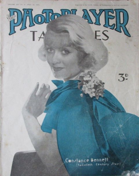 PHOTOPLAYER | THE magazine side cover  Vol 12 No  8 14 July 1934