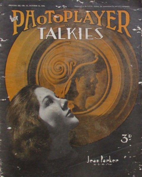 PHOTOPLAYER | THE magazine side cover  Vol 12 No  22 20 October 1934