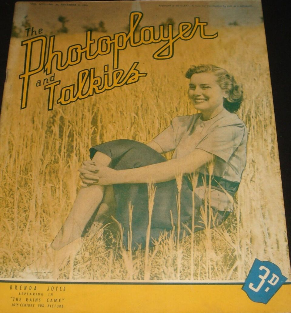 PHOTOPLAYER | THE magazine side cover  Vol 17 No  30 9 December 1939