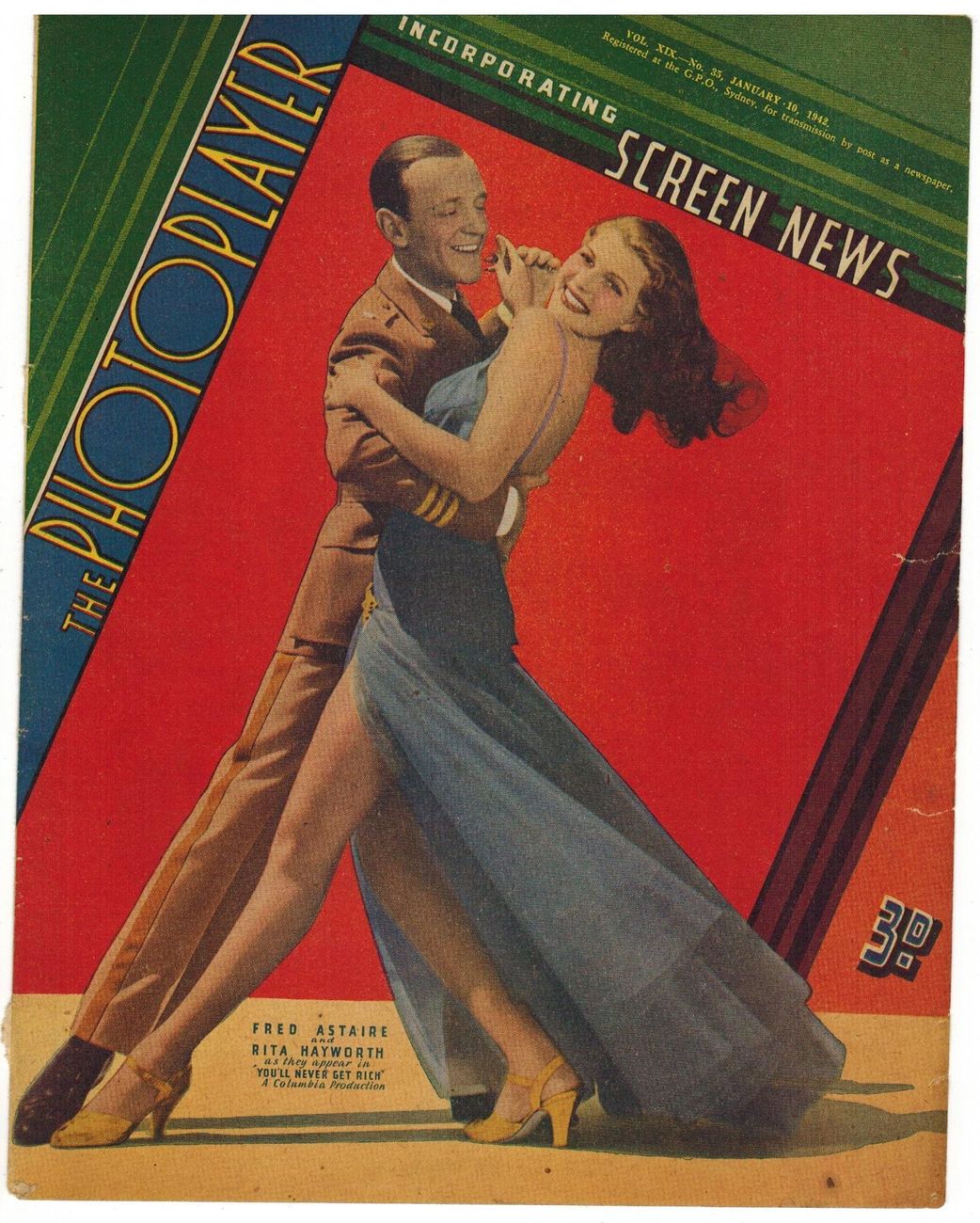 PHOTOPLAYER | THE magazine side cover  Vol 19 No 35 10 January 1942