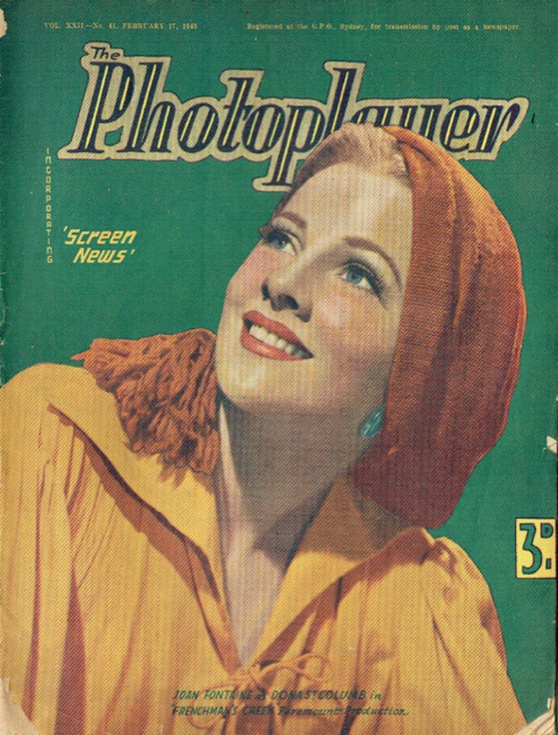 PHOTOPLAYER | THE magazine side cover  Vol 22 No  41 17 February 1945