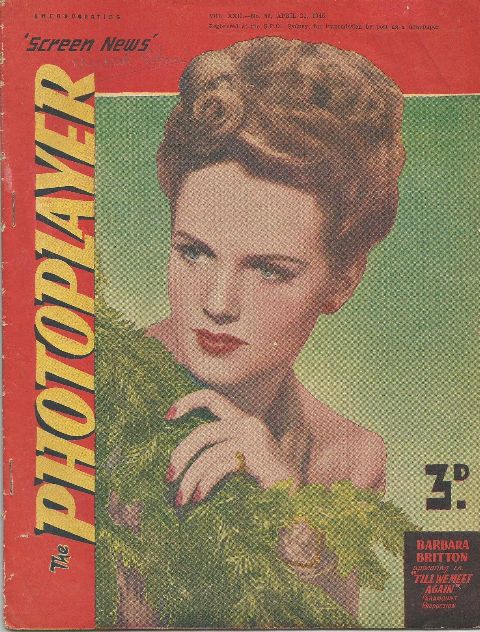 PHOTOPLAYER | THE magazine side cover  Vol 22 No 50 21 April 1945