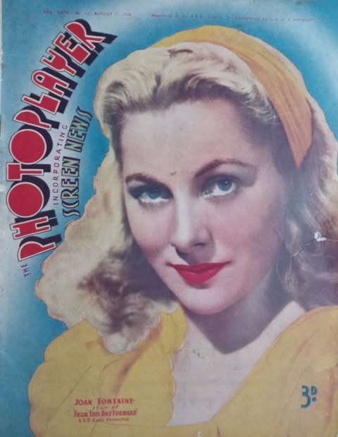 PHOTOPLAYER | THE magazine side cover  Vol 24 No  13 3 August 1946