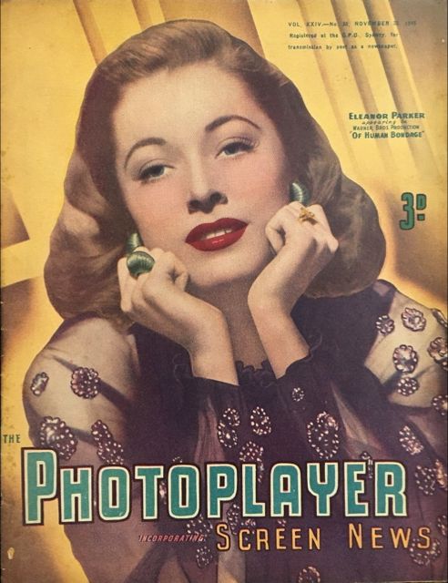 PHOTOPLAYER | THE magazine side cover  Vol 24 No 30 30 November 1946